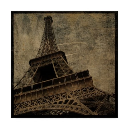 John W. Golden 'Eiffel From Ground' Canvas Art,24x24